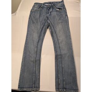 Bonobo Jeans Mens 34/34 Straight Leg Blue Denim Curved Seam Medium Wash Casual